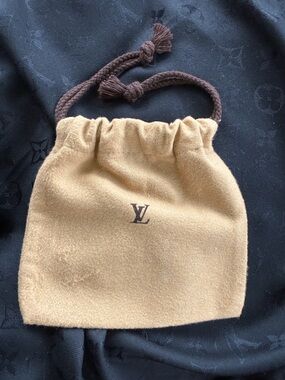 🤎Authentic VTG Louis Vuitton Drawstring Dust Bag Small Wallet Accessory Pouch